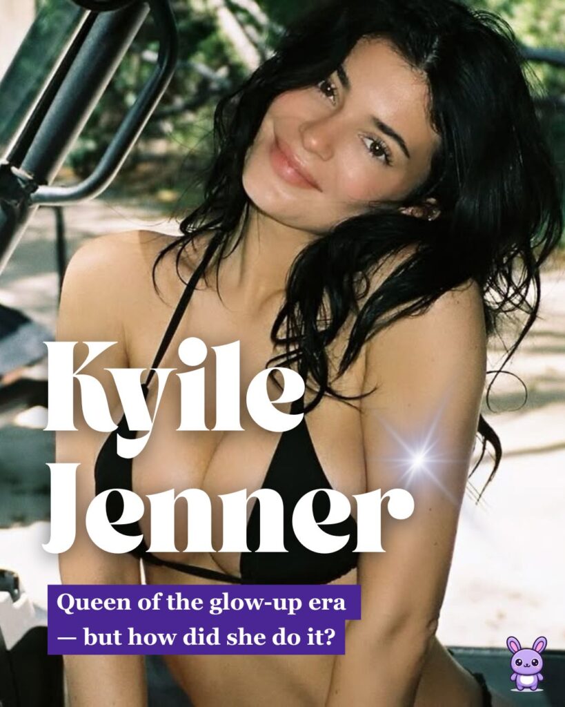 Kylie Jenner transformation Mexico glow-up comparison